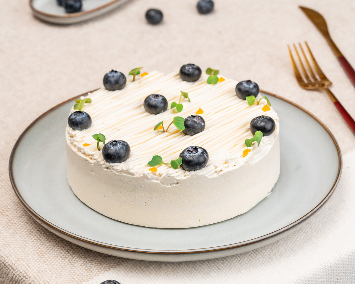 Eggless Vanilla Blueberry Cake(Sugar Free, Maida Free)